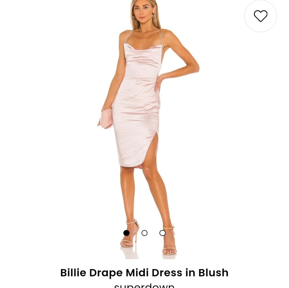 REVOLVE SUPERDOWN SOFT PINK  CRISS CROSS SPAGHETTI STRAP DRESS, SIZE S